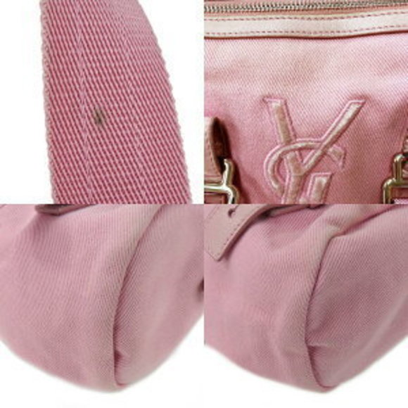 Saint Laurent Yves Kahala handbag pink canvas leather bag is - Picture 5 of 9